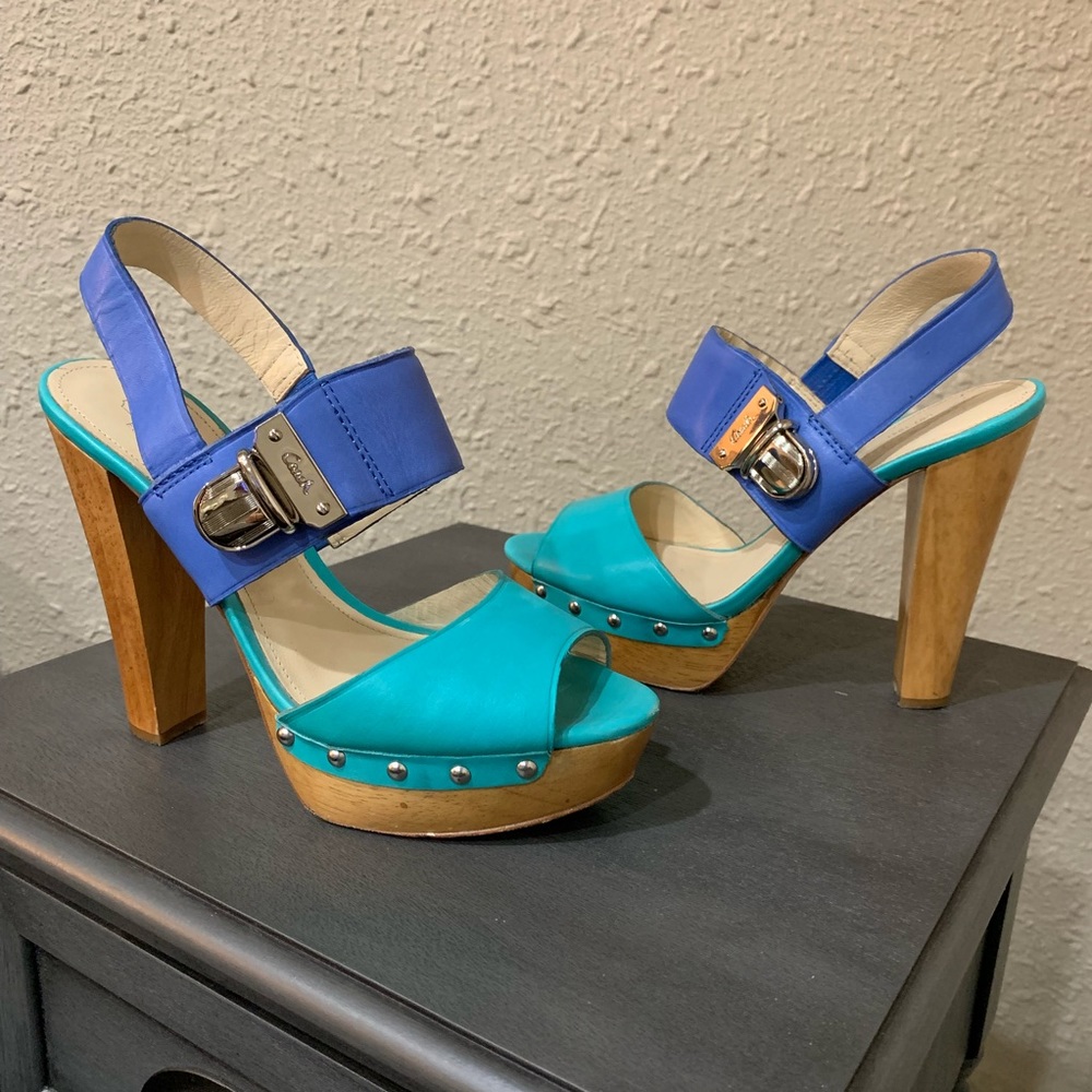 Coach studded Heels Size 6.